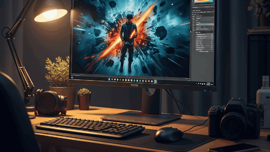 【4年使用レビュー】BenQ GW2780T完全ガイド｜縦回転で作業効率30%向上の真実